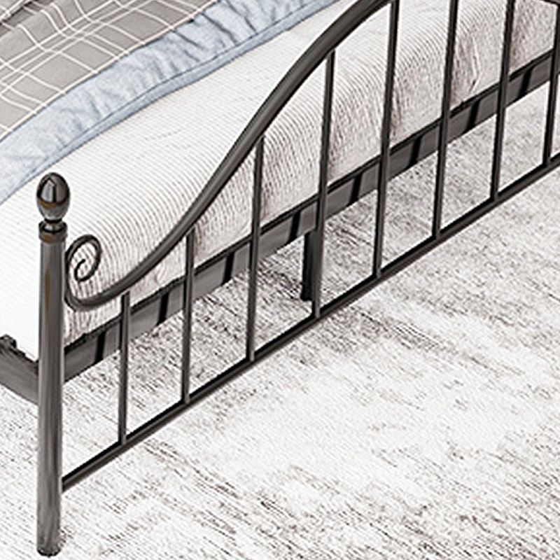 Industrial Metal Arched Standard Bed, Open-Frame Headboard Bed