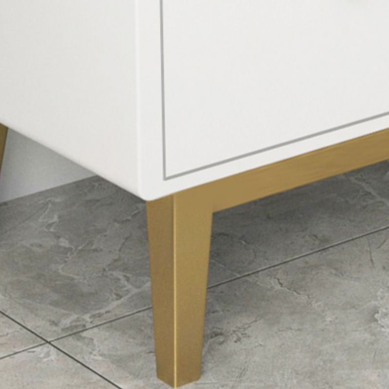 Contemporary Glam Wooden Chest Horizontall Storage Chest Dresser with Metal Legs