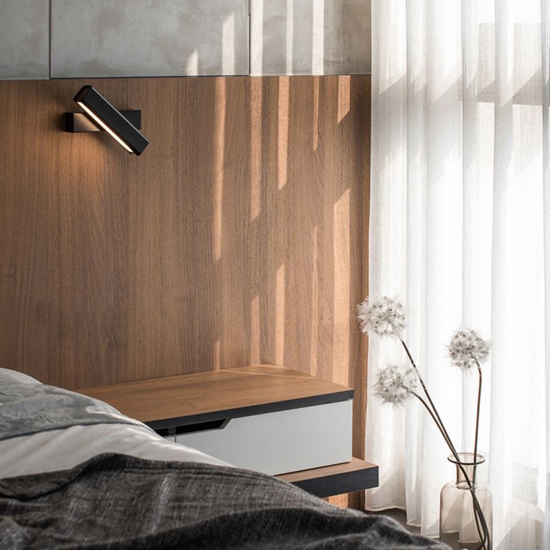 Lámpara de pared geométrica de hierro lacado de pared LED moderno de moda con sombra acrílica