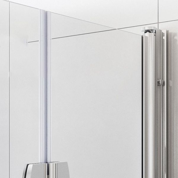 Semi Frameless Folding Shower Screen Tempered Glass Shower Screen