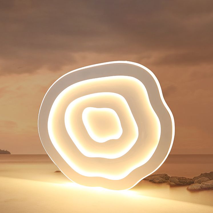 Modern Metal Flush Mount Cloud Shape Ceiling Light with Silicone Shade for Living Room