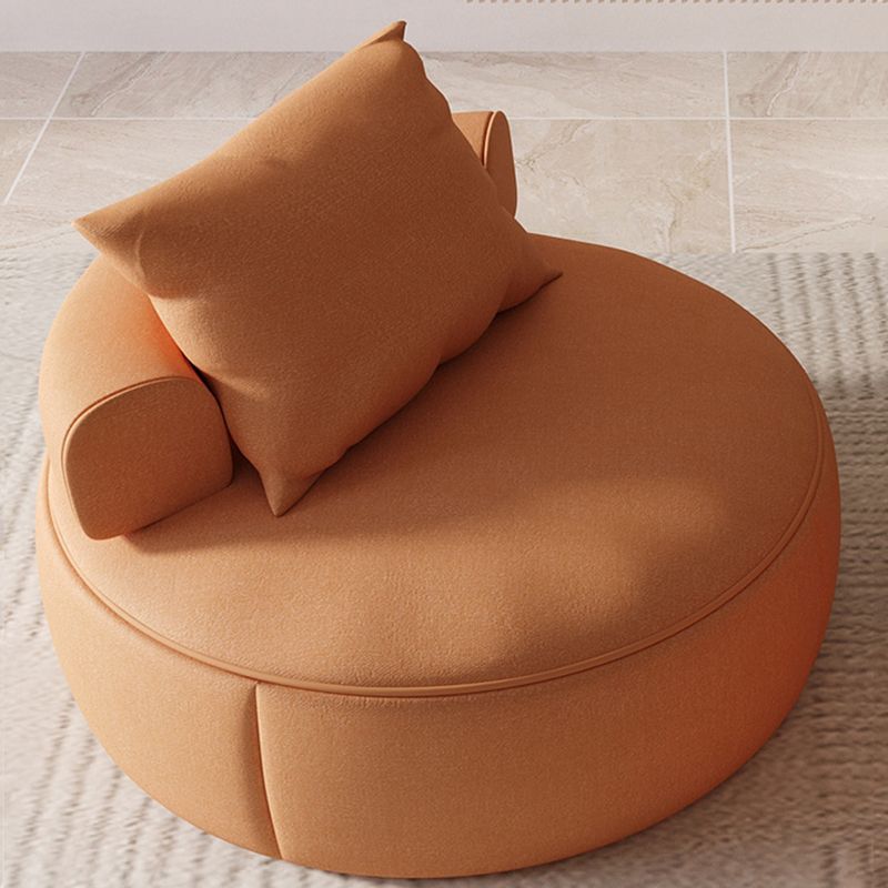 Nordic Style Handless Imitation Leather Curved Back Parsons Chair