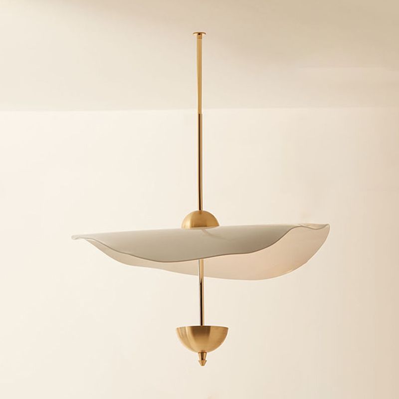 2-stufige minimalistische hängende hängende, metallhängere Lampe mit Acrylkrümmungsscheibe