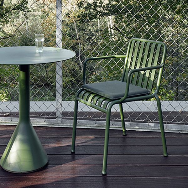 1/2/3/4 Pcs Metal Bistro Set for Small Places Contemporary Green Bistro Table Set