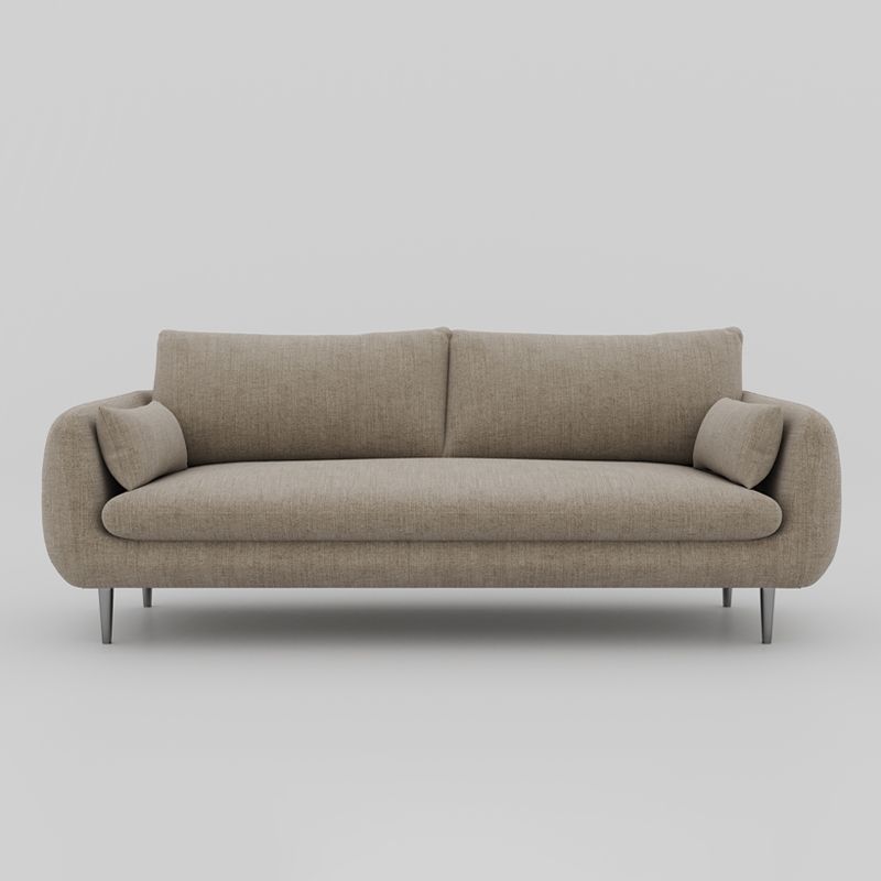Contemporary Fabric Loose Back Sofa 31.5"High Pillow Top Arm Sofa for Apartment