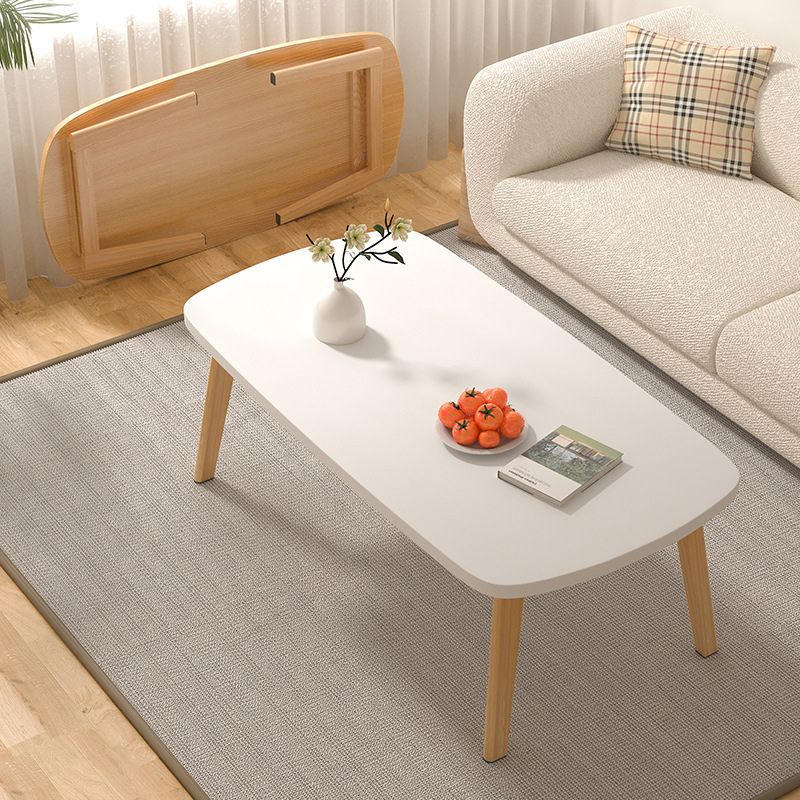 16"H Contemporary Coffee Table Folding Wooden Coffee Cocktail Table