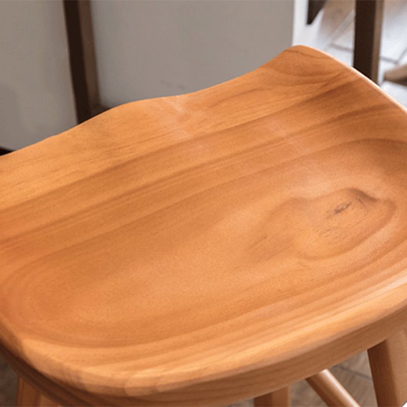 Contemporary Solid Wood Bar Stool Backless Bar Stool for Home Use