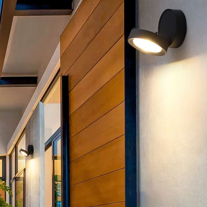 Dark Black LED Wall Sconce Aluminum & Acrylic Modernism Wall Light