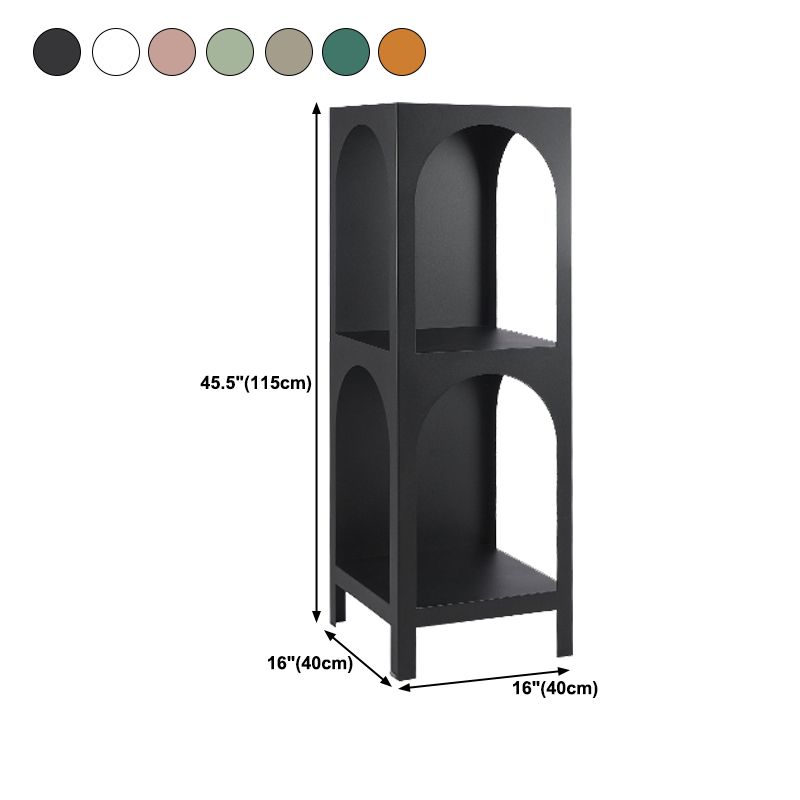 Modern Metal Bookcase Open Storage Shelves Included Etagere Bookshelf