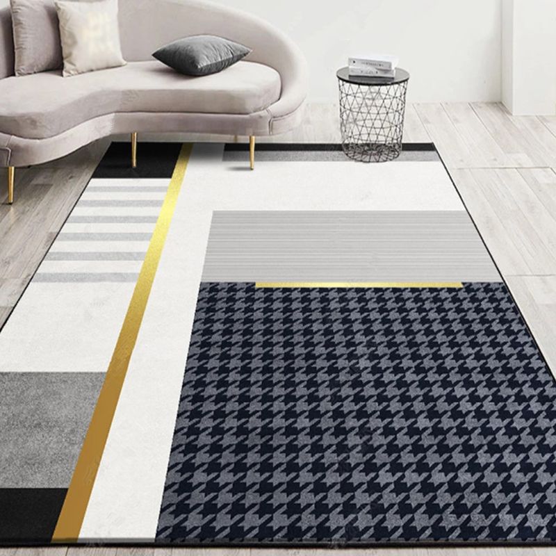 Kleur gemengde luxe binnen tapijt polyester splicing print tapijt niet-slip achterste binnenkleed tapijt voor woonkamer