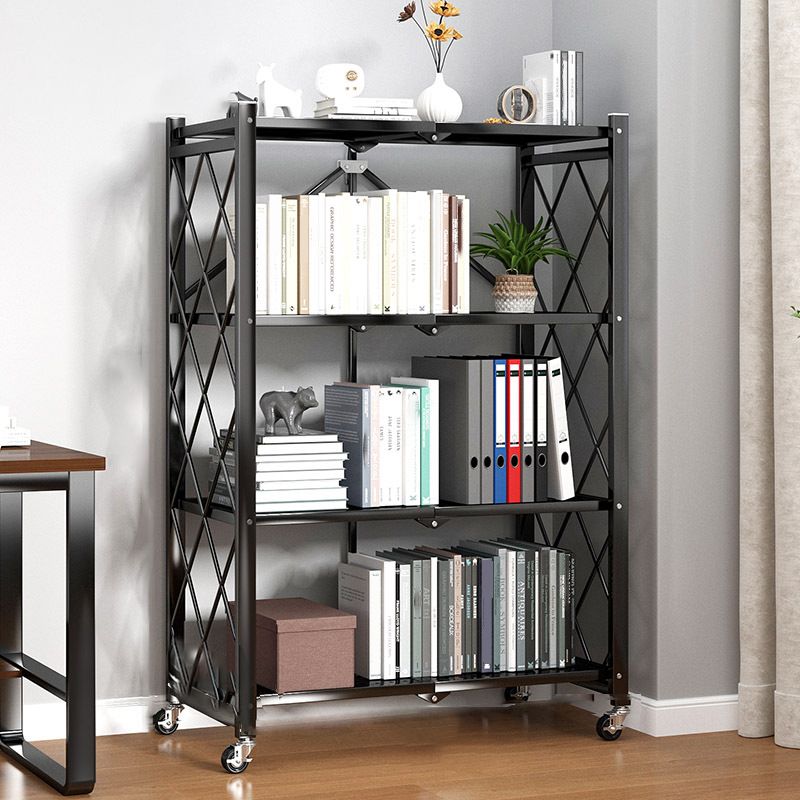 Metal Standard Bookcase Industrial Style Shelf for Home Office