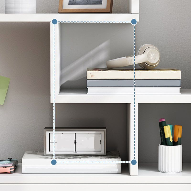 Geometry Artificial Wood Bookshelf Modern Open Storage Bookcase