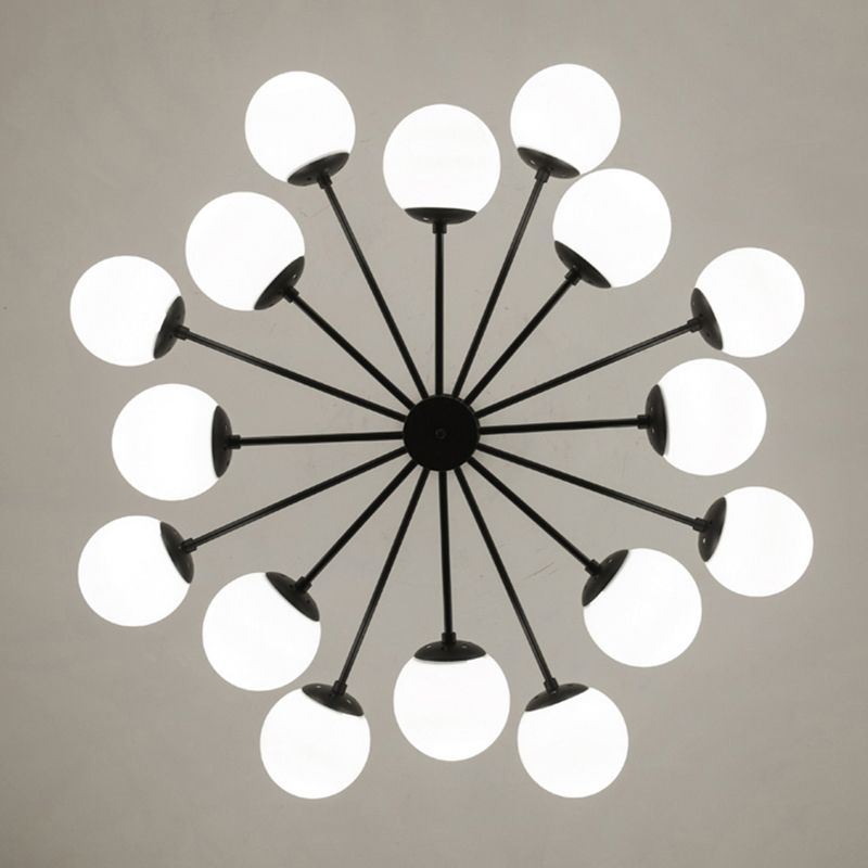 Candelera de globo contemporánea Luz de colgante de vidrio liviano Luz de colgante de vidrio para sala de estar