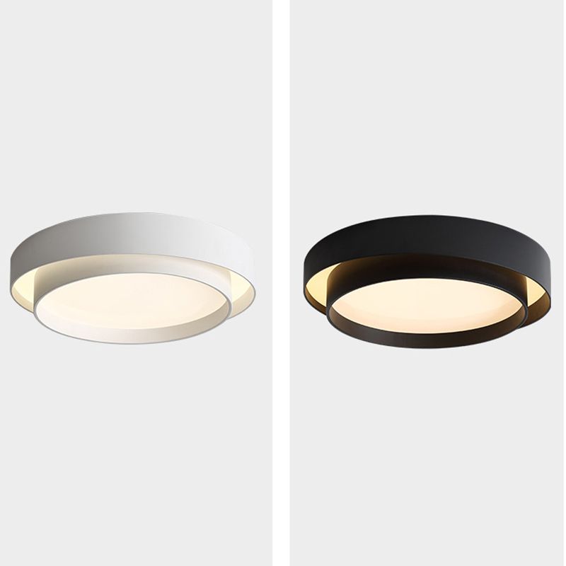 Smeedijzeren LED-plafondlamp in moderne, beknopte stijl Acryl ronde inbouwmontage voor slaapkamer