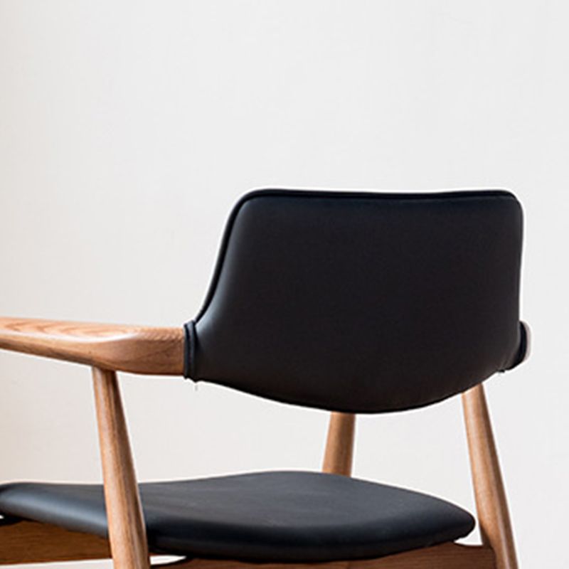 Contemporary Arm Chair Wood Open Back Dining Room Chair for Indoor