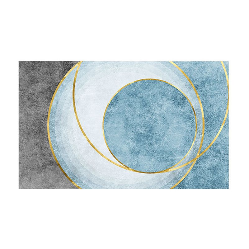 Gold Modern Carpet Polyester Graphic Carpet Non-Slip Backing Carpet for Living Room