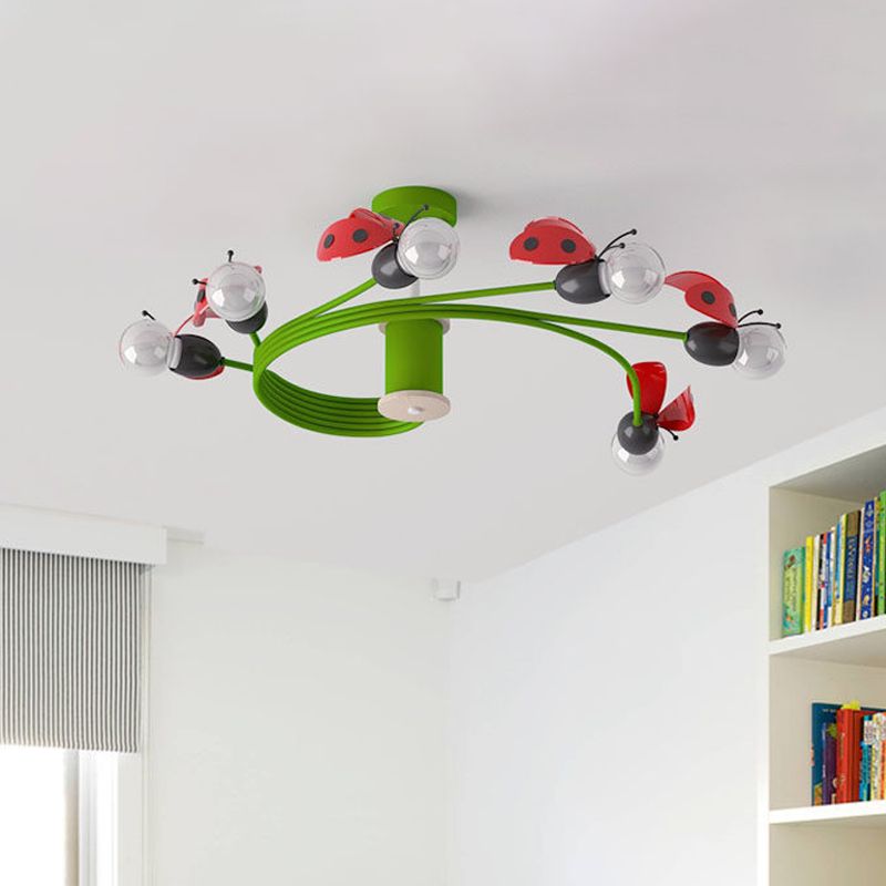 Vinée verte Vine Semi Flush Kids Metal à 6 feu