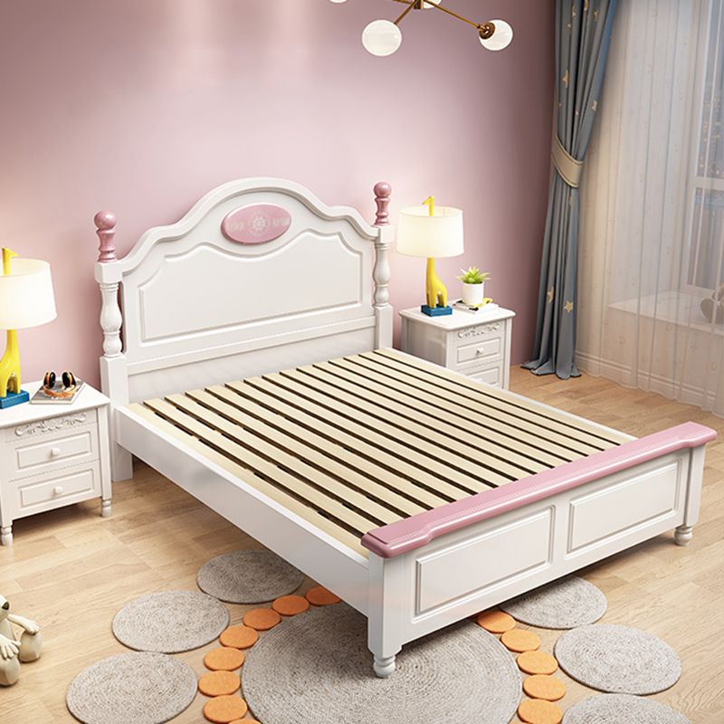 French Country Camel Back Headboard Standard Bed with Legs Bed