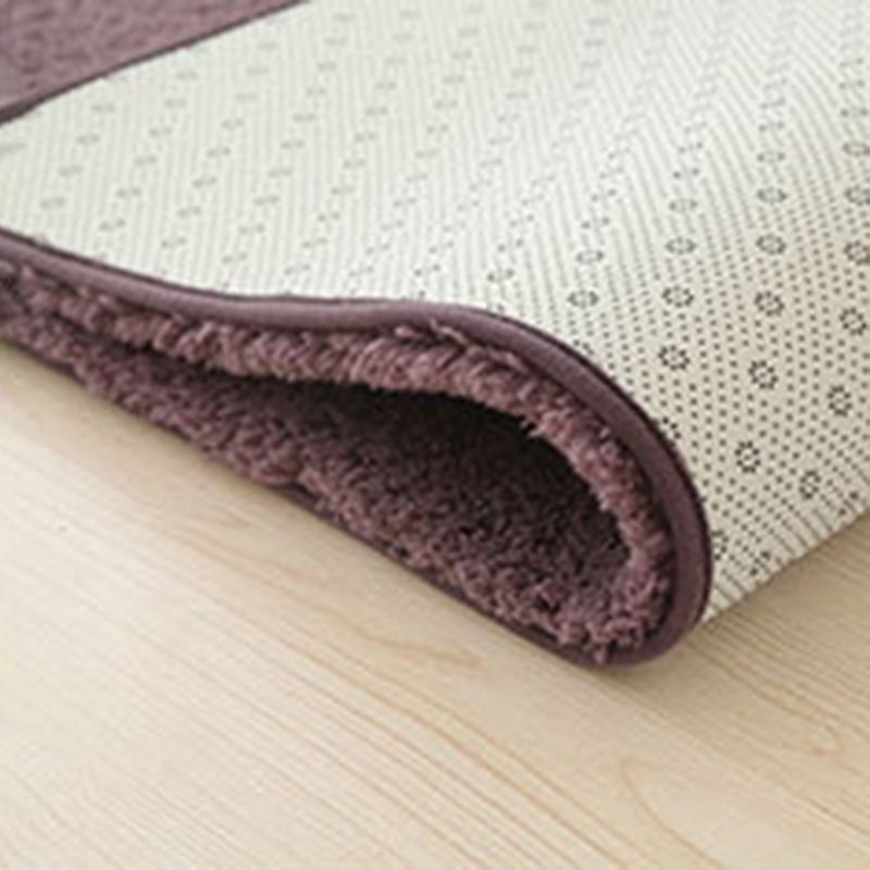 Camel Modern Rug Polyester Pure Color Indoor Rug Non-Slip Backing Rug for Living Room