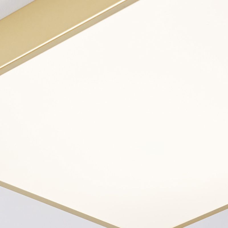 Minimalist LED Flush Mount Ceiling Light Golden Geometry Ceiling Lamp with Acrylic Shade