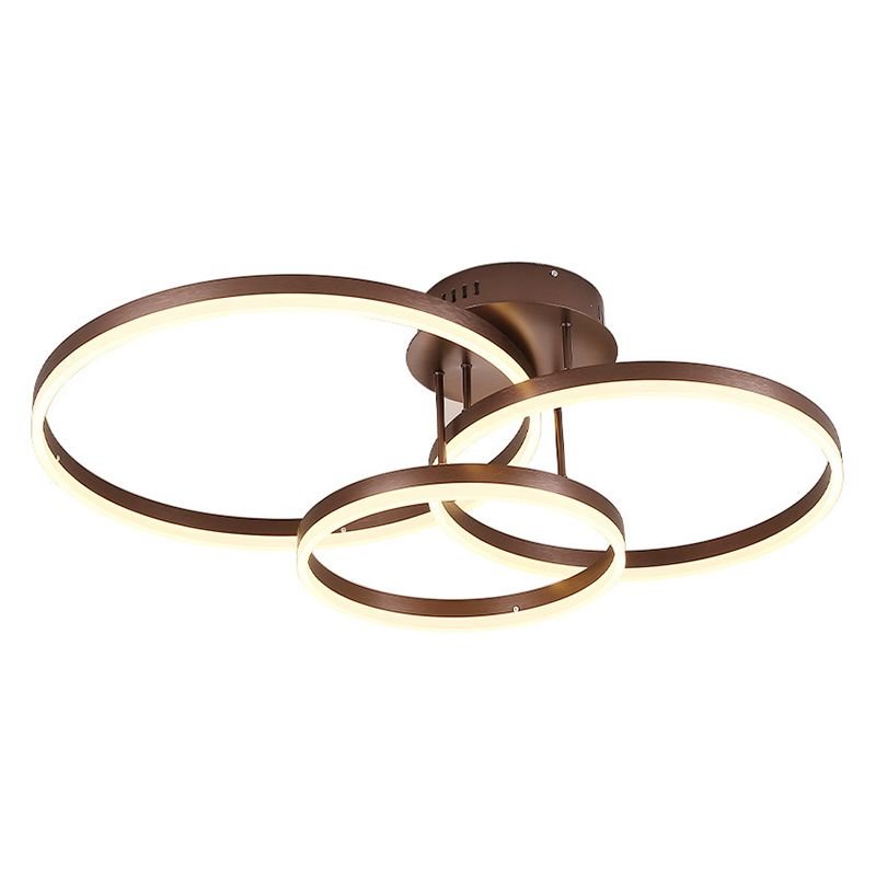Nordic Slender Circle Flush Mount Ceiling Light Fixtures for Living Room Bedroom