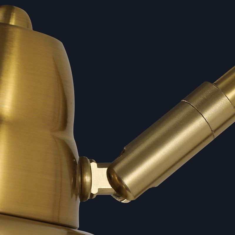 Swivel Shade Wall Mount Light Minimalist Metal 1 Bulb Bedside Reading Lamp with V-Shaped Arm