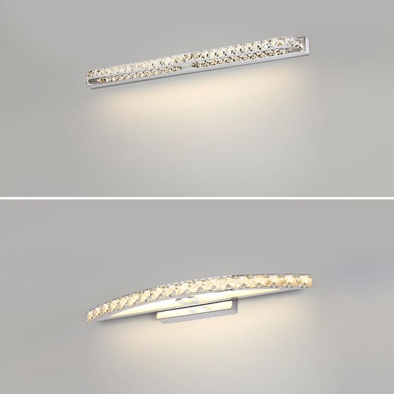 Geometric Vanity Lighting Modern Style Crystal 1 Light Vanity Sconce Lights
