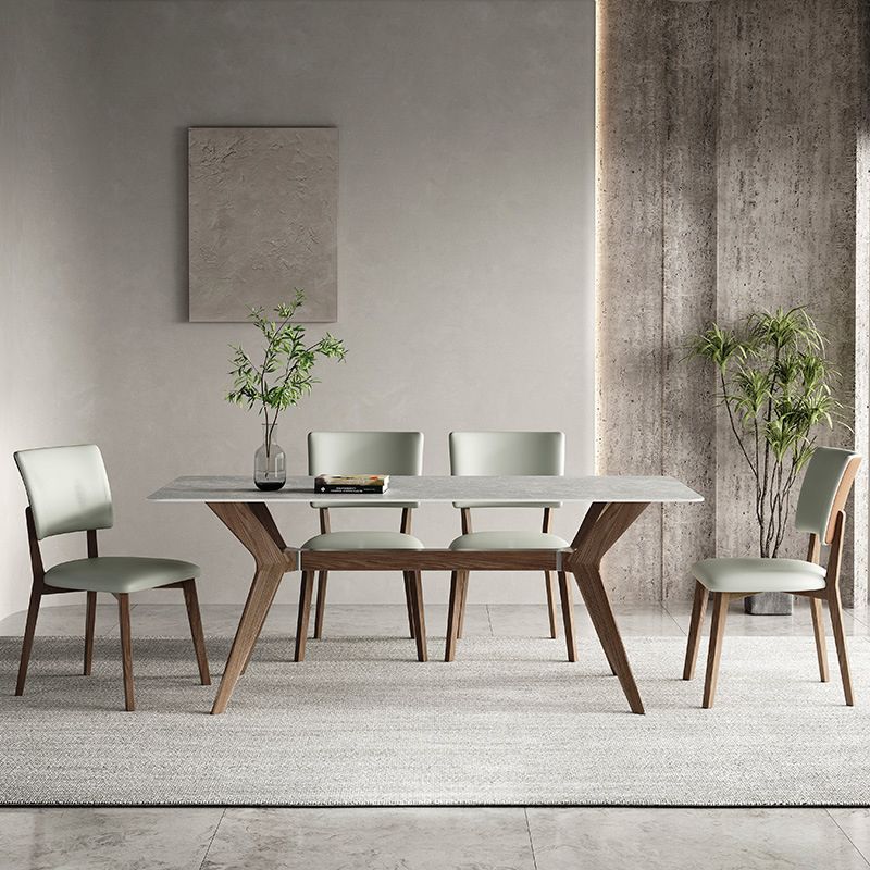 Modern 1/4/5 Pieces Dining Furniture Stone Rectangle Dining Chairs Set for Kitchen