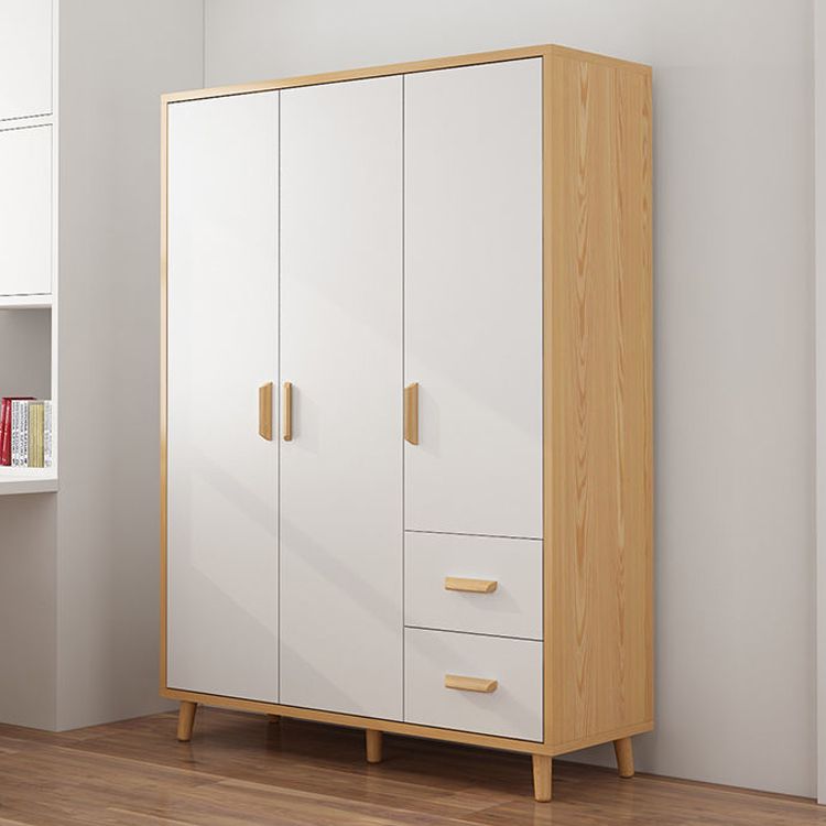 Contemporary Hanging Clothes Rack Solid + Manufactured Wood Kid's Wardrobe