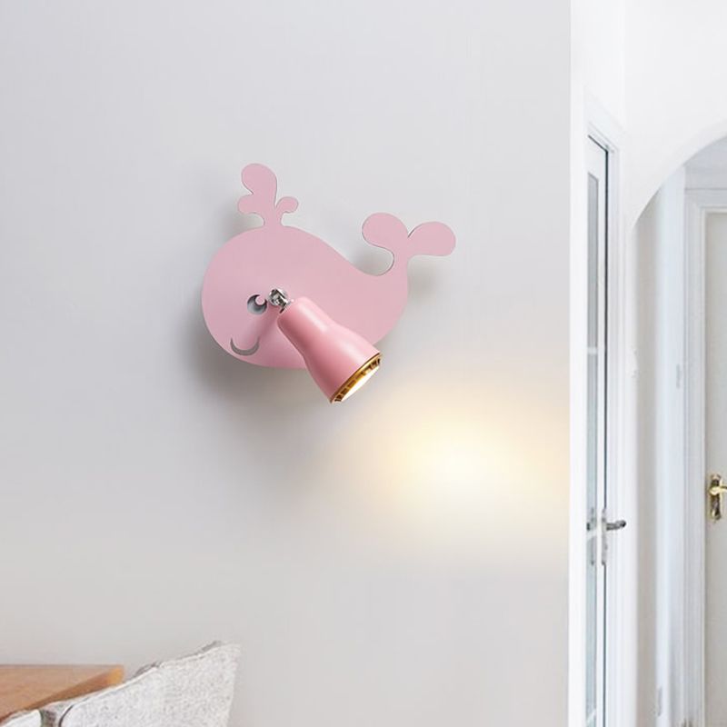 Nordic Horn Shape Wall Sconce 1 Head Metal LED Wall Light with Animal for Game Room