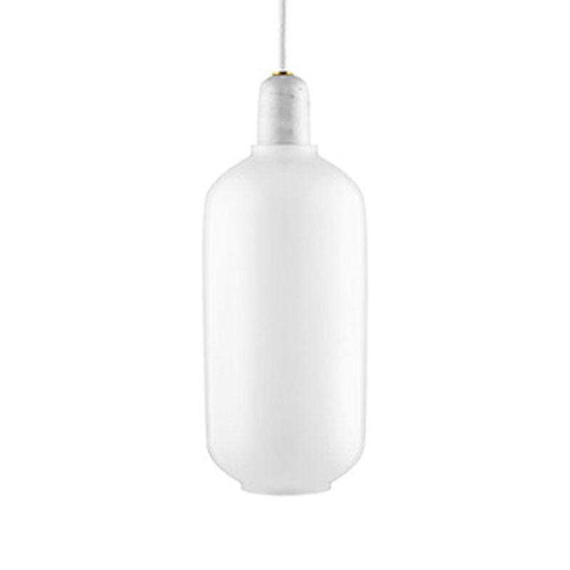 Moderner künstlerischer Stil Single Hanging Lampe Marmor Geometrische Anhänger Licht mit Glasschatten