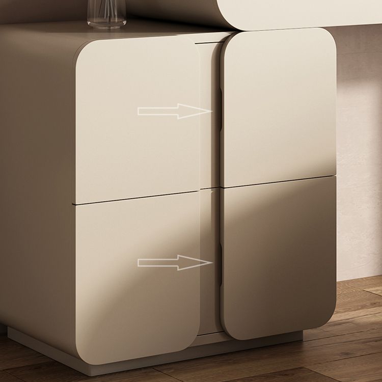 Contemporary 29.5" Height Slate Top Table Makeup Vanity with Drawers