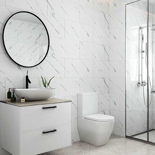 Single Tile Wallpaper PVC Rectangular Peel and Stick Backsplash