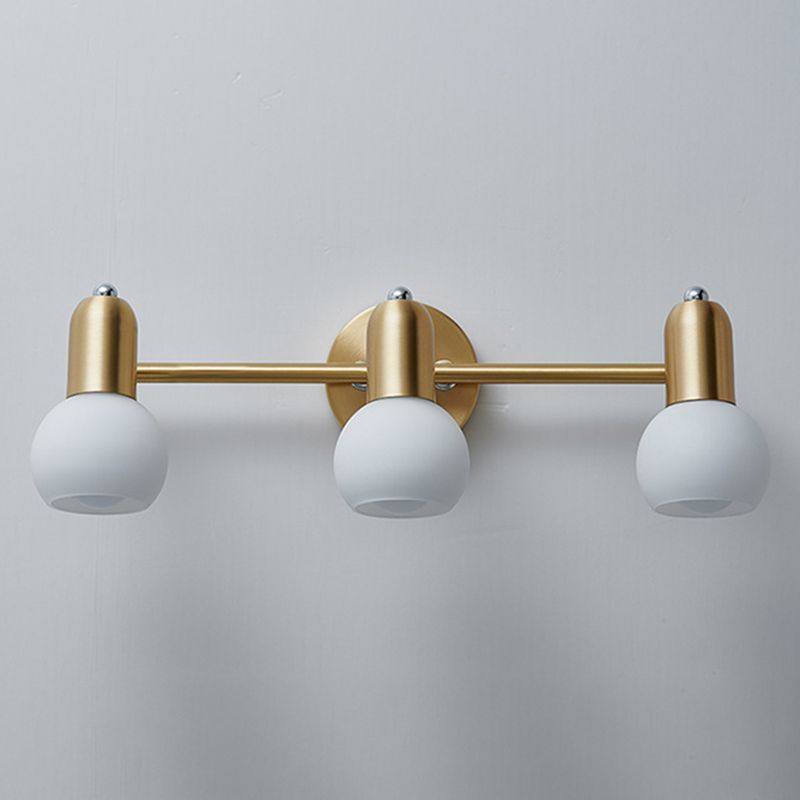 Postmodern Style Wall Sconce Gold Multi Blubs Metal Wall Mounted Lamps for Bathroom