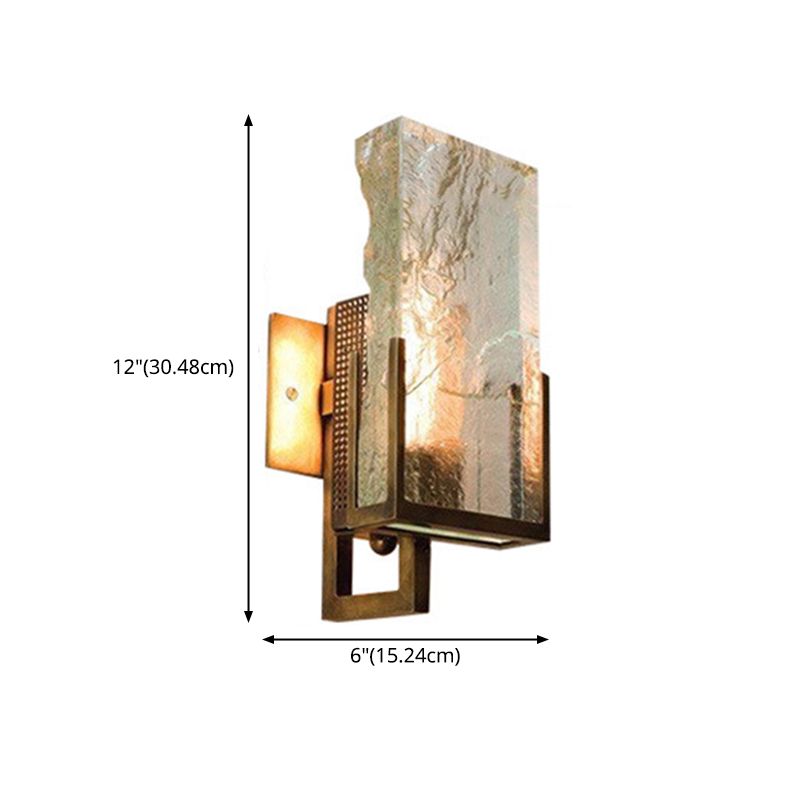 Crystal Brass Wall Lamp in Modern Luxury Style Electroplate Iron Wall Sconce for Interior Spaces