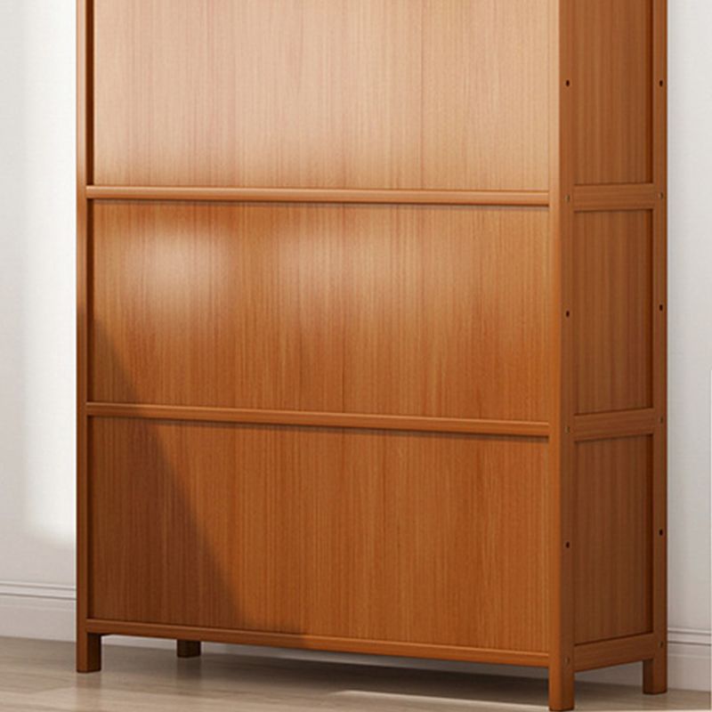 12.5" W Bamboo Bookshelf Modern Closed Storage Bookcase for Home Office
