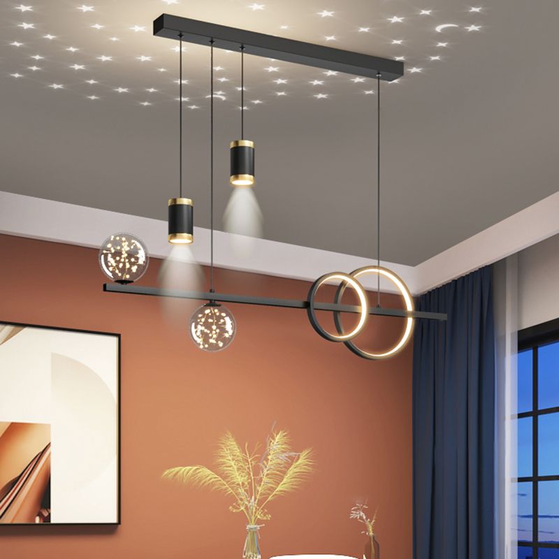 Simple Dining Chandelier Light Modern Style Metal Pendant Lamp Fixture for Dining Room