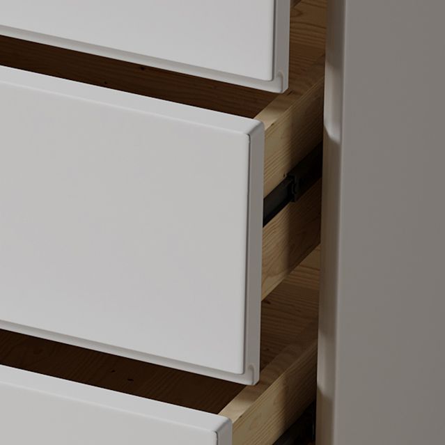 Modern Storage Chest Wooden White/Gray Storage Chest Dresser with Drawers