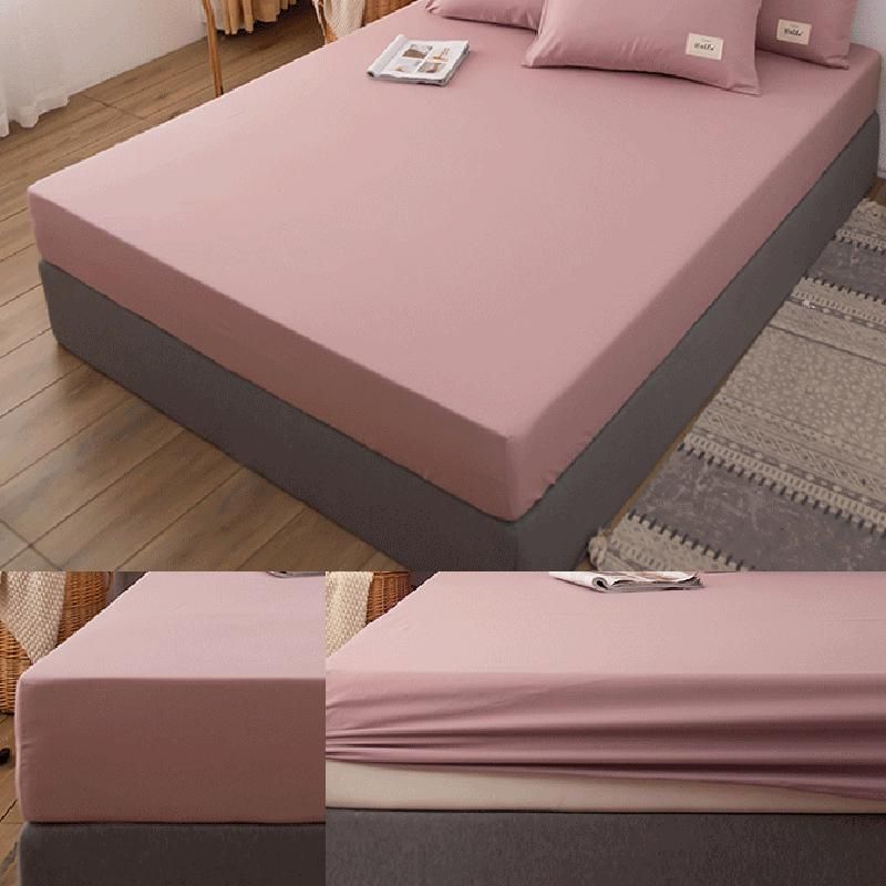 Twill Soft Fitted Sheet Breathable Whole Colored Non-Pilling Fade Resistant Polyester