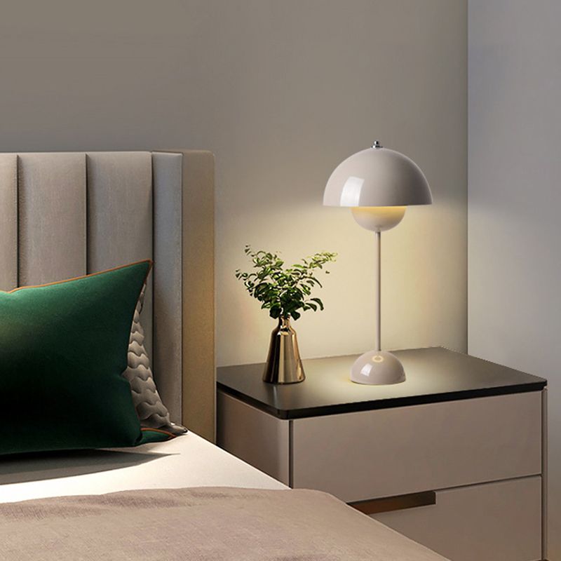 Macaron Dome Shade Table Lamp, Metal Table Light with An On/Off Switch