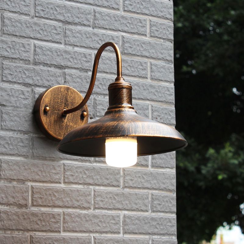 Accesorios de iluminación de cuello de cabello de metal estilo industrial 1 lámparas de pared de luz