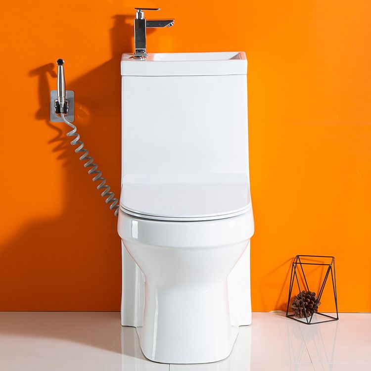 Modern Floor Mount Toilet Bowl Elong Toilet with Seat for Bathroom