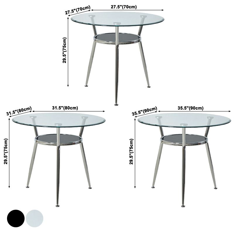 Simplicity Dining Site Table Tempered Glass Dining Room Home Furniture
