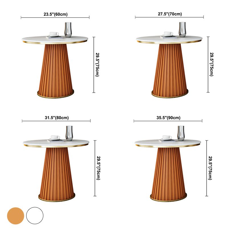 Metall traditionelle Luxus runde Innentisch Sintered Stone Tisch für Küche und Esszimmer