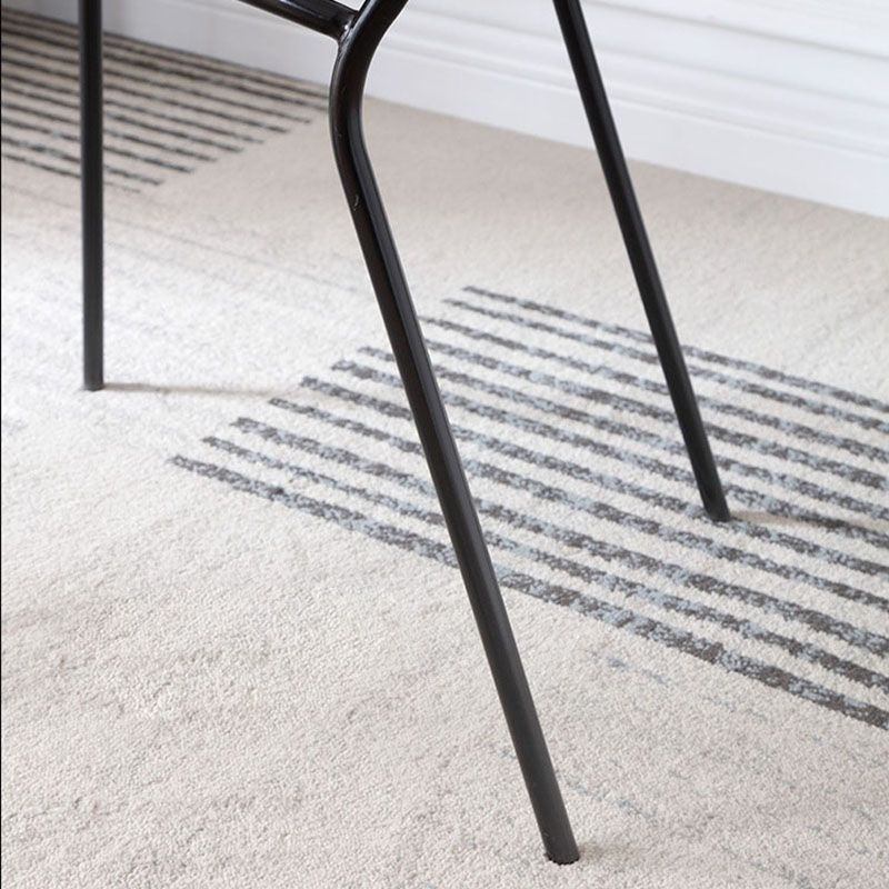 Silla lateral de comedor con respaldo abierto de estilo industrial, sillas de comedor de metal para el hogar