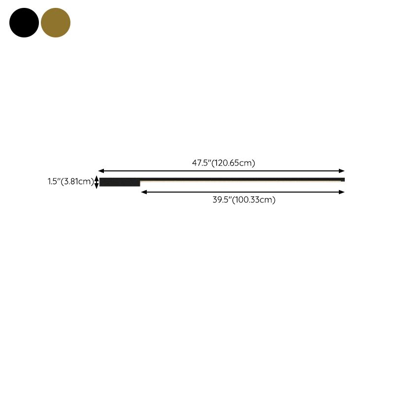 Nordic Style LED Vanity Light Iron Strip Shape Vanity Lamp for Shower Room