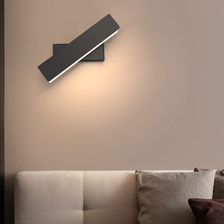 Modern Minimalist Style Rectangular Wall Light Sconces Metal Sconce Lights for Bedroom
