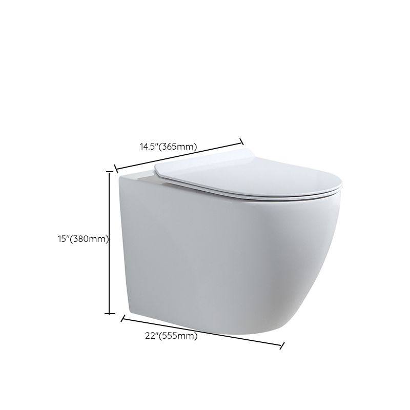 Contemporary Wall Mount Toilet Bowl White Seat Included Urine Toilet for Bathroom