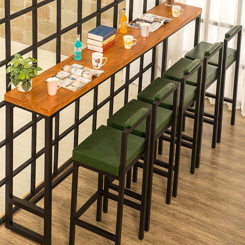 Modern 1/2/5/6/9 Pieces Rectangular Pub Table Set Wooden Counter Table for Dining Room
