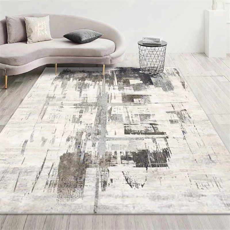 Abstract Rug Polyester Area Carpet Stain Resistant Indoor Rug for Home Decoration